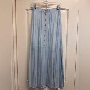 BeBop Light Blue Striped A-Line Skirt
NWOT